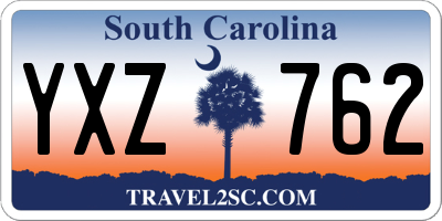 SC license plate YXZ762