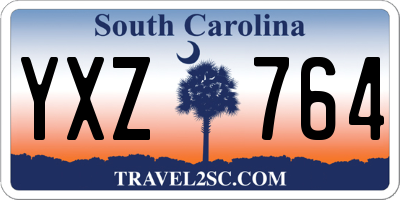 SC license plate YXZ764