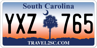SC license plate YXZ765