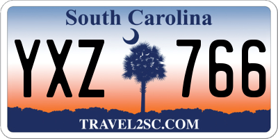 SC license plate YXZ766