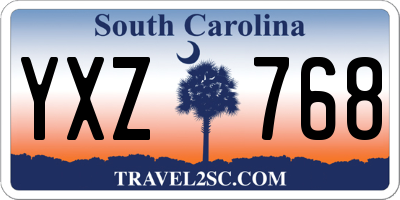 SC license plate YXZ768
