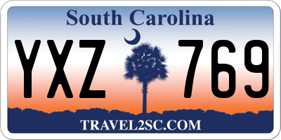 SC license plate YXZ769