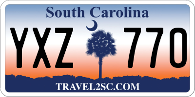 SC license plate YXZ770