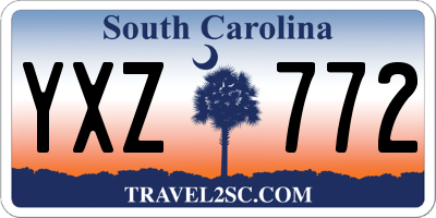 SC license plate YXZ772