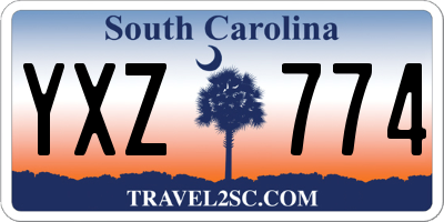 SC license plate YXZ774