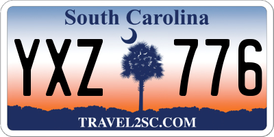 SC license plate YXZ776