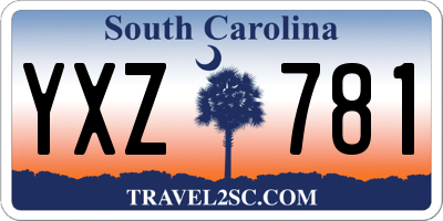 SC license plate YXZ781