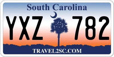 SC license plate YXZ782