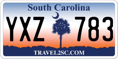 SC license plate YXZ783