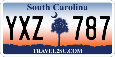 SC license plate YXZ787