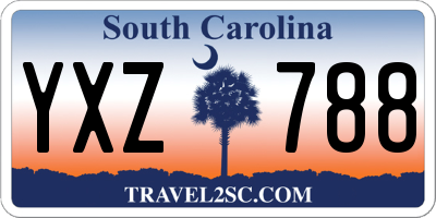 SC license plate YXZ788