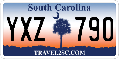 SC license plate YXZ790