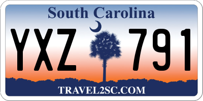 SC license plate YXZ791