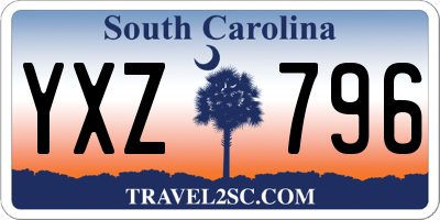 SC license plate YXZ796