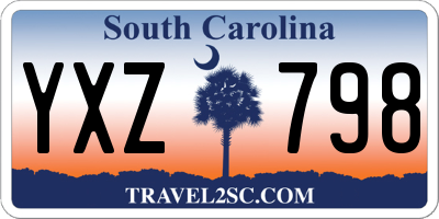 SC license plate YXZ798