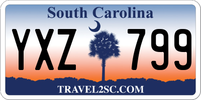 SC license plate YXZ799