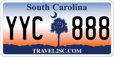SC license plate YYC888