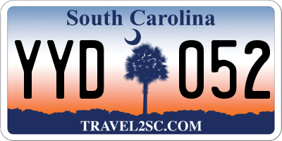 SC license plate YYD052