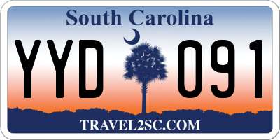SC license plate YYD091