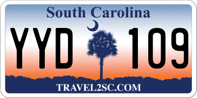 SC license plate YYD109