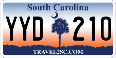 SC license plate YYD210