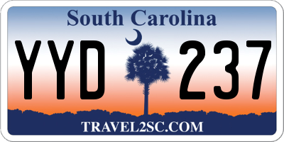 SC license plate YYD237