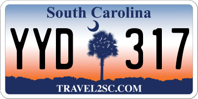 SC license plate YYD317