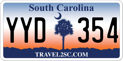SC license plate YYD354