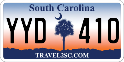 SC license plate YYD410