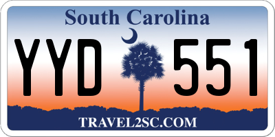 SC license plate YYD551