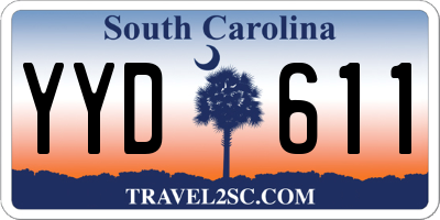 SC license plate YYD611