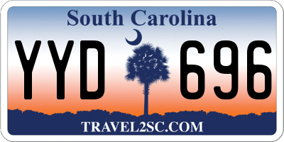 SC license plate YYD696