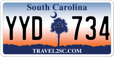 SC license plate YYD734