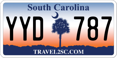 SC license plate YYD787
