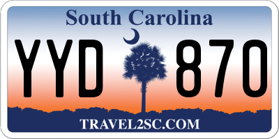 SC license plate YYD870