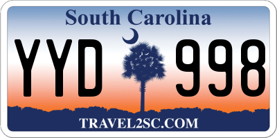 SC license plate YYD998