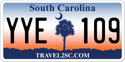 SC license plate YYE109