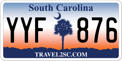 SC license plate YYF876