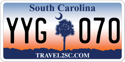 SC license plate YYG070