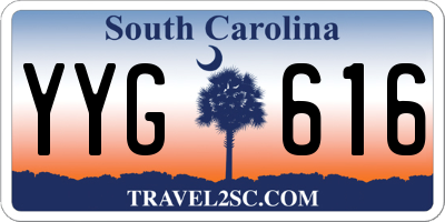 SC license plate YYG616