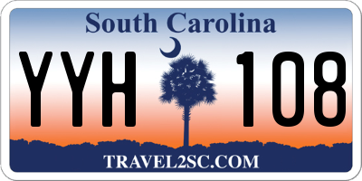 SC license plate YYH108