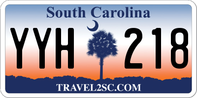 SC license plate YYH218