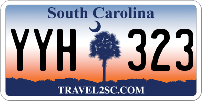 SC license plate YYH323