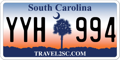 SC license plate YYH994