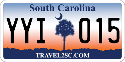 SC license plate YYI015