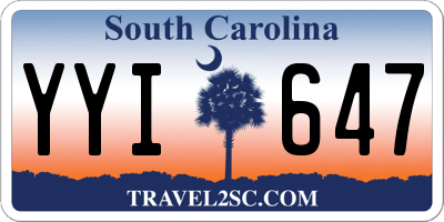 SC license plate YYI647