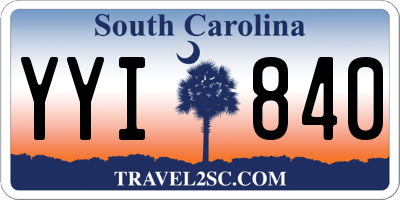 SC license plate YYI840