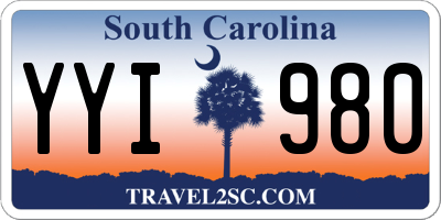 SC license plate YYI980