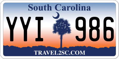 SC license plate YYI986
