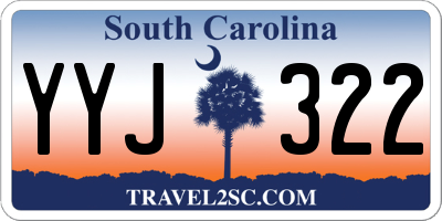 SC license plate YYJ322